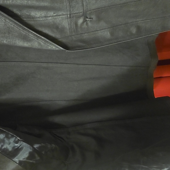 Charlie B Longline Faux Suede Moto Jacket Size L - Picture 10 of 13